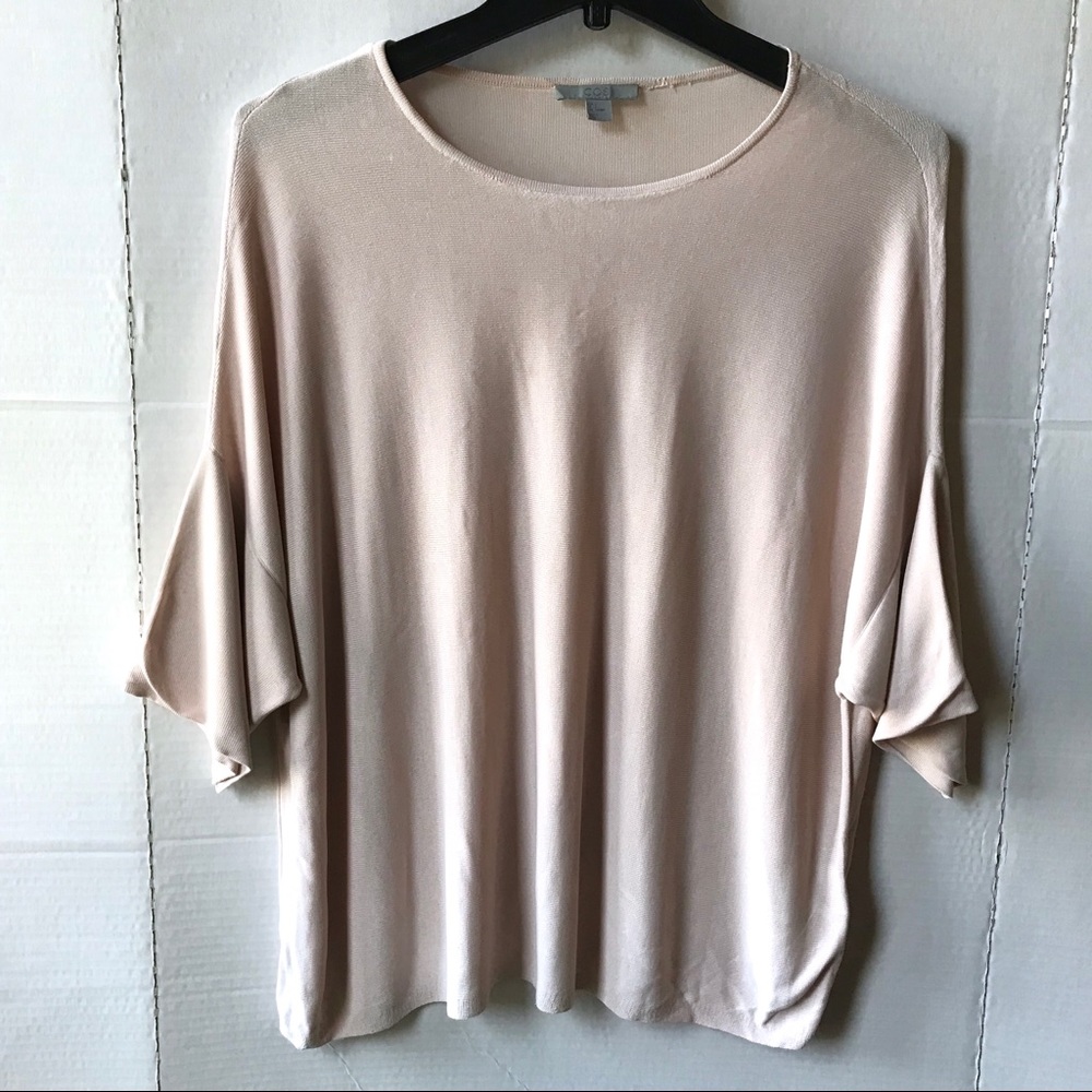 COS Cream Beige Drop Shoulder Oversized Top